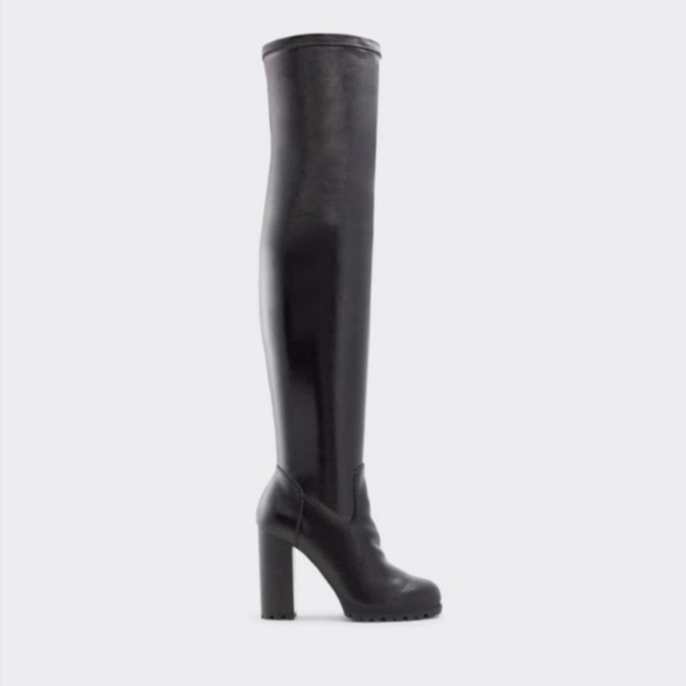 Aldo Larorelia thigh high/over the knee boots with lug sole 8
